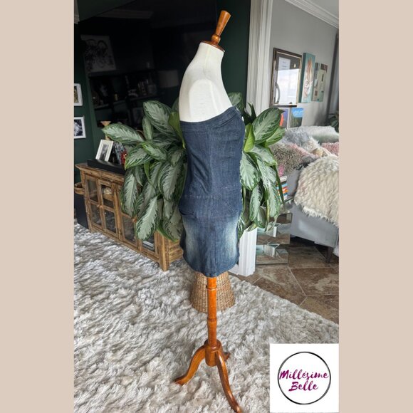 Jean Button Down Mini Dress - Picture 4 of 7